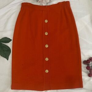 Ports International • Pure Virgin Wool Knit A-Line Skirt: Chic & Bright 👗Vintage